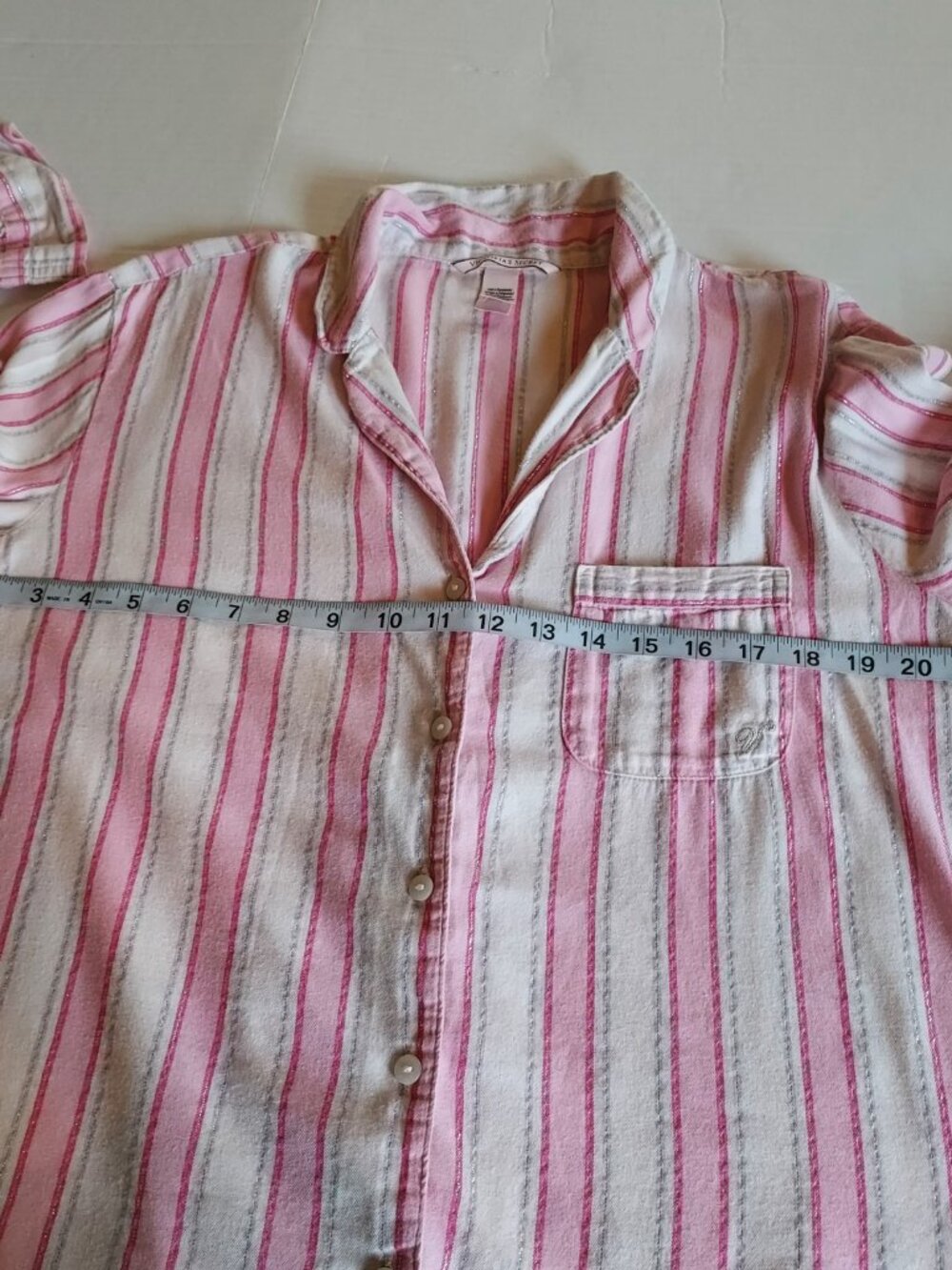 Victoria Secret Pink & White Striped Pajama Set Size Med - Picture 4 of 10